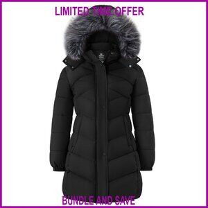 Women's Long Waterproof Quilted Puffer Jacket Warm Winter Coat